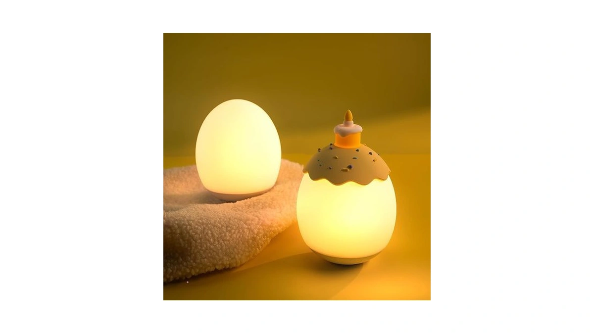 Auroranitebeam Silicone Night Light For Kids, Egg Baby Nursery Night