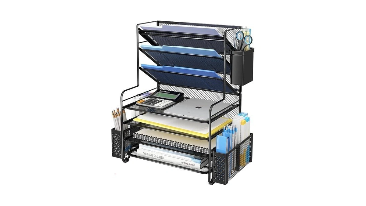 Simple Trending 7 Tier Desk File Organizer, Letter Tray Paper