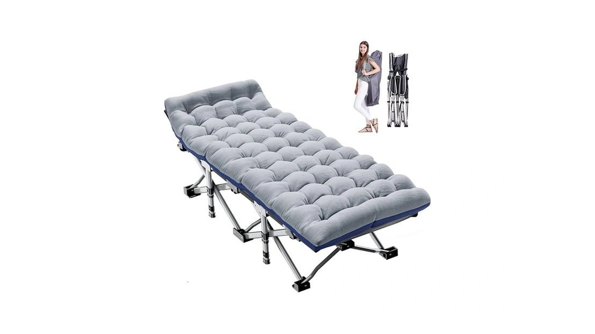 Aboron Camping Cot For Adult 28" Extra Wide, Heavy-duty 1200d
