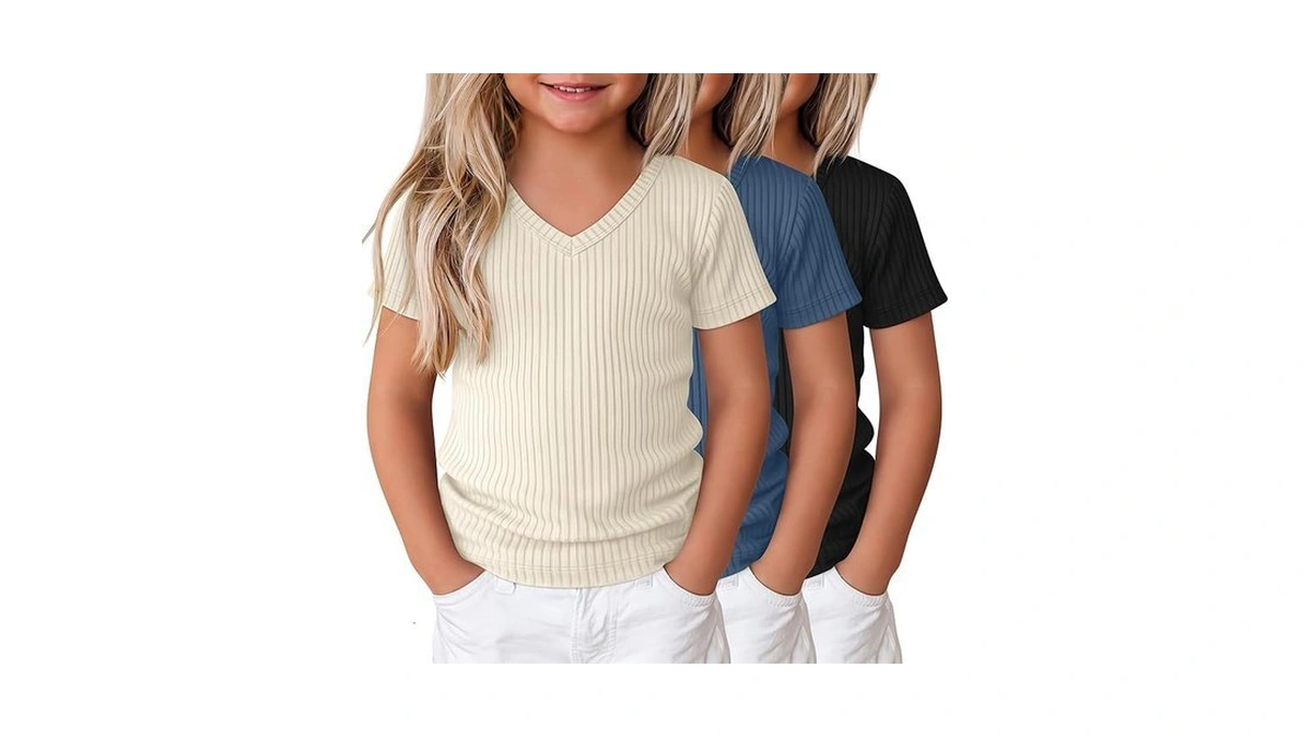 Lessonzoo 3 Pack Toddler Girls Shirts Cotton 18m-5t Baby Summer