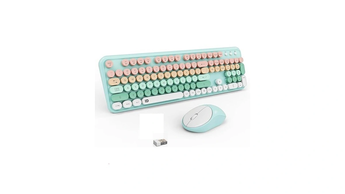 Wireless Keyboard And Mouse Combo, 2.4 Ghz Wireless Full-sized Typewriter