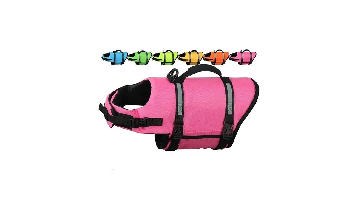 Amznova Dog Swim Vest Rip Stop Dog Life Vest Lifejacket