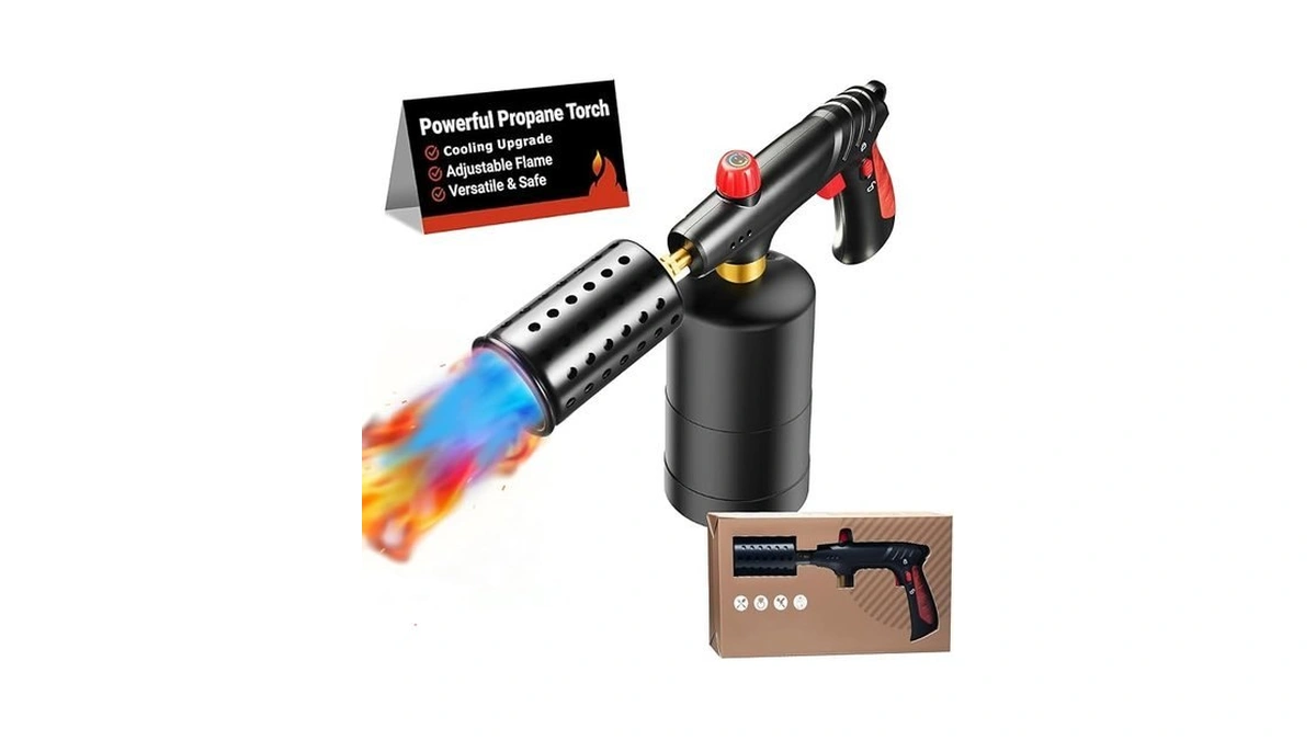 Annatuoli Propane Torch, Cooking Blow Torch Gun With Safety Lock,