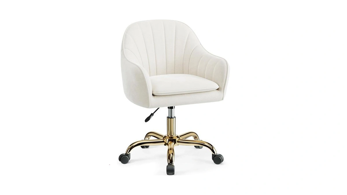 Bestera Vanity Chair With Wheels, Comfy Home Office Desk Chairs