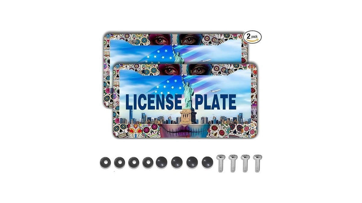 License Plate Frames For Women Multicolor Plate Cover For Men