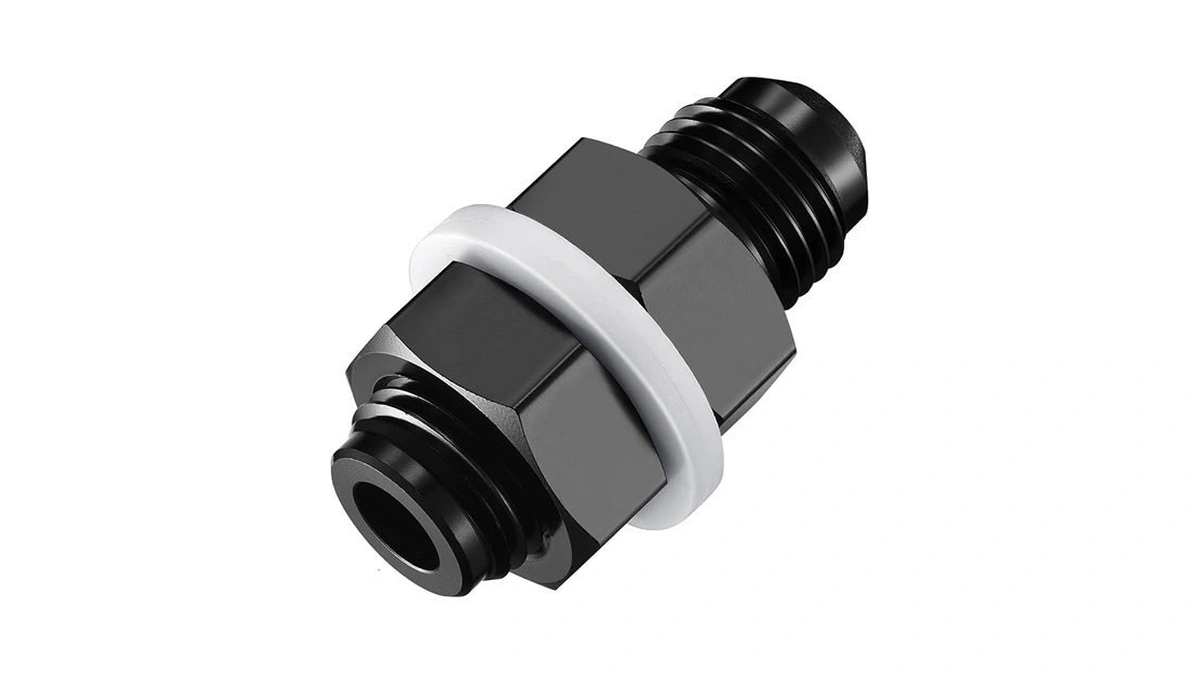 Sykrss Male 6an Bulkhead Fuel Cell Fitting Adapter Straight Aluminum