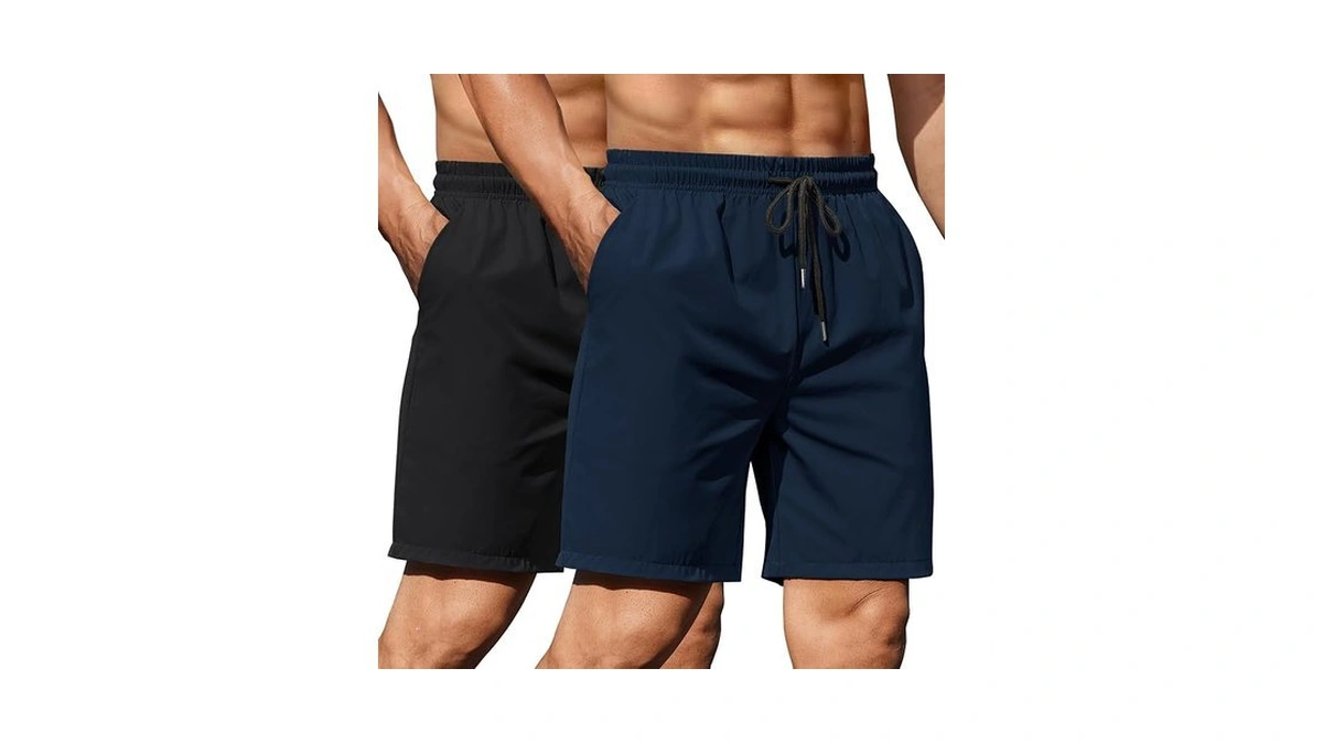 Coofandy Mens Gym Shorts 2 Pack Quick Dry Athletic Workout