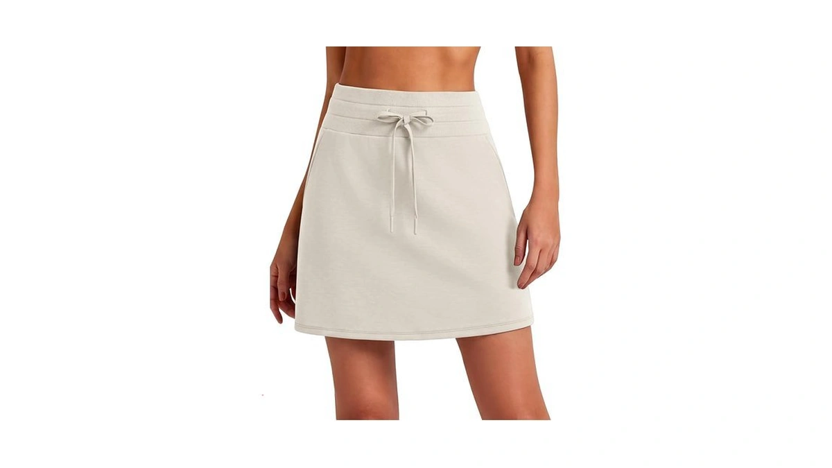 G4free Short Skirts For Women Drawstring High Waist Sweat Skirts