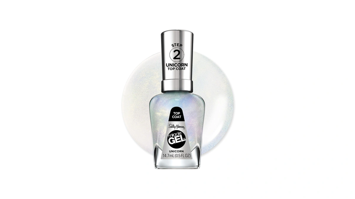 Sally Hansen Miracle Gel™, Unicorn Top Coat, Long Lasting, Gel-like
