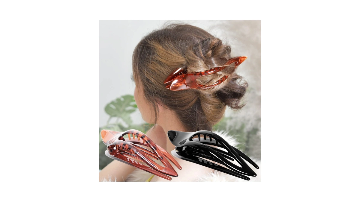 Rc Roche 2 Pcs Flat Hair Clips Big Claw For
