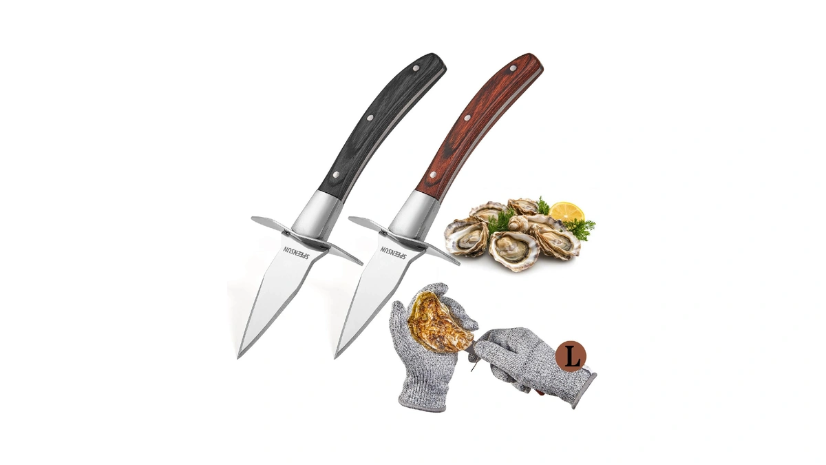 Oyster Shucking Knife,oyster Shucker,2 Set Sturdy Sharpness Oyster Knife With