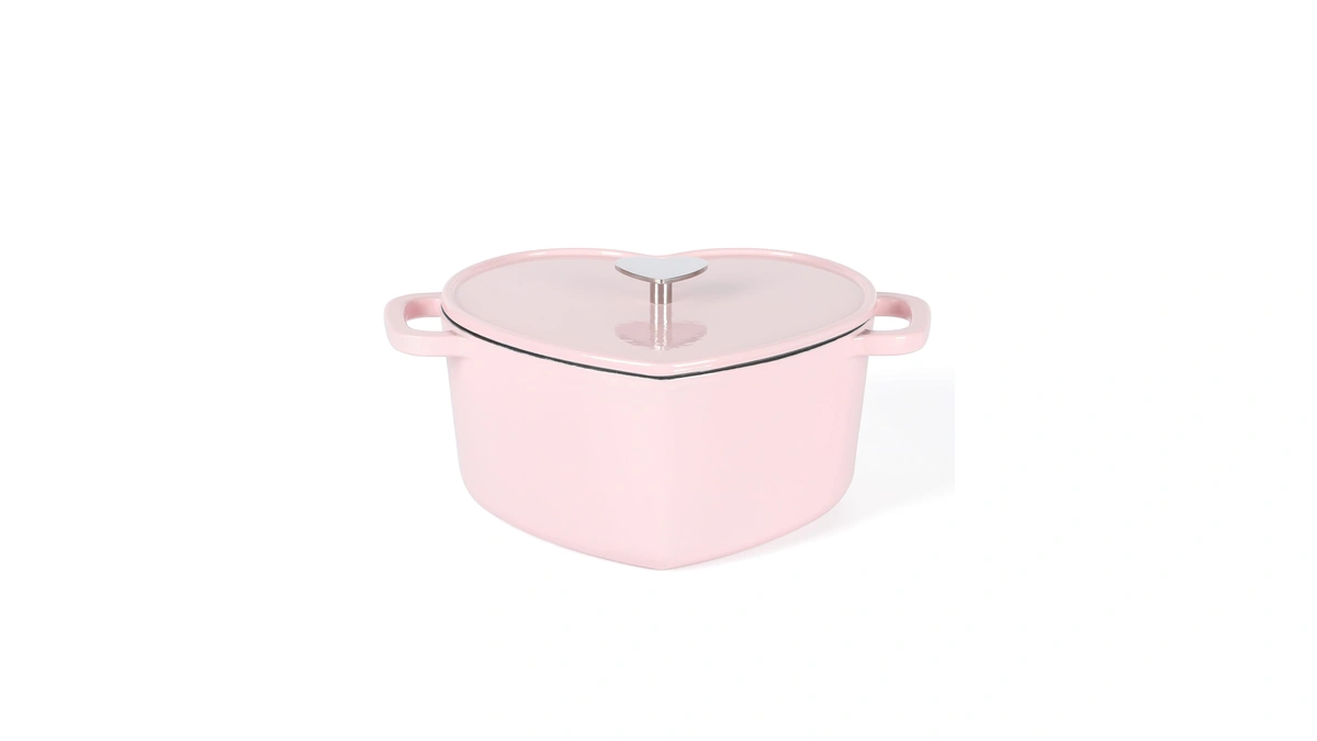 Martha Stewart Heart Shaped 4-quart Enamel Cast Iron Dutch Oven