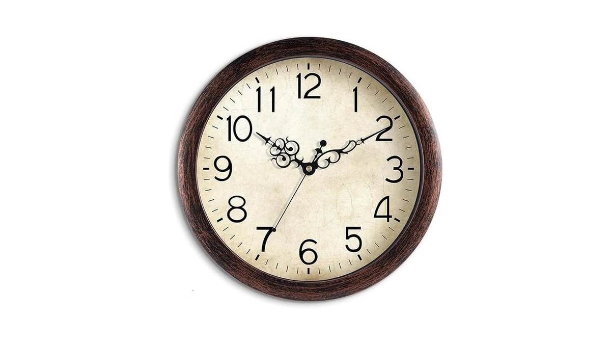 Kecyet Wall Clock, Vintage Wall Clocks Battery Operated Quartz Silent