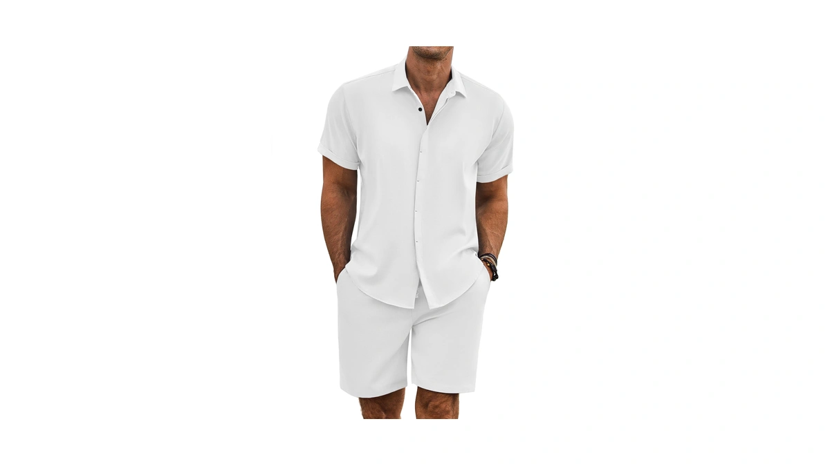 Coofandy Men Vacation Outfit Summer Short Set...
