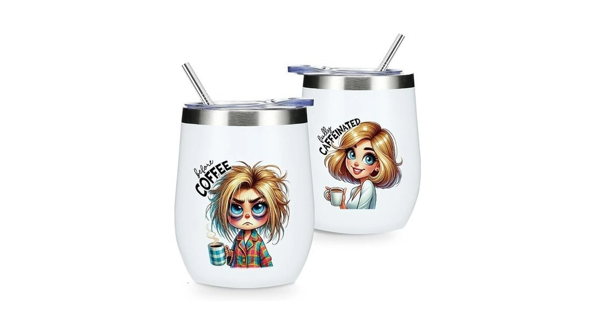 Funny Coffee Quotes Wine Tumbler, Sarcastic Funny Double Wall Vacuum