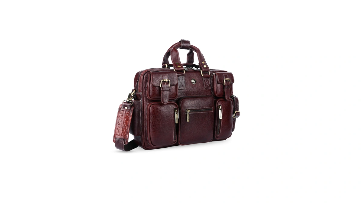 Hammonds Flycatcher Genuine Bombay Brown Leather Men's Laptop Messenger Bag