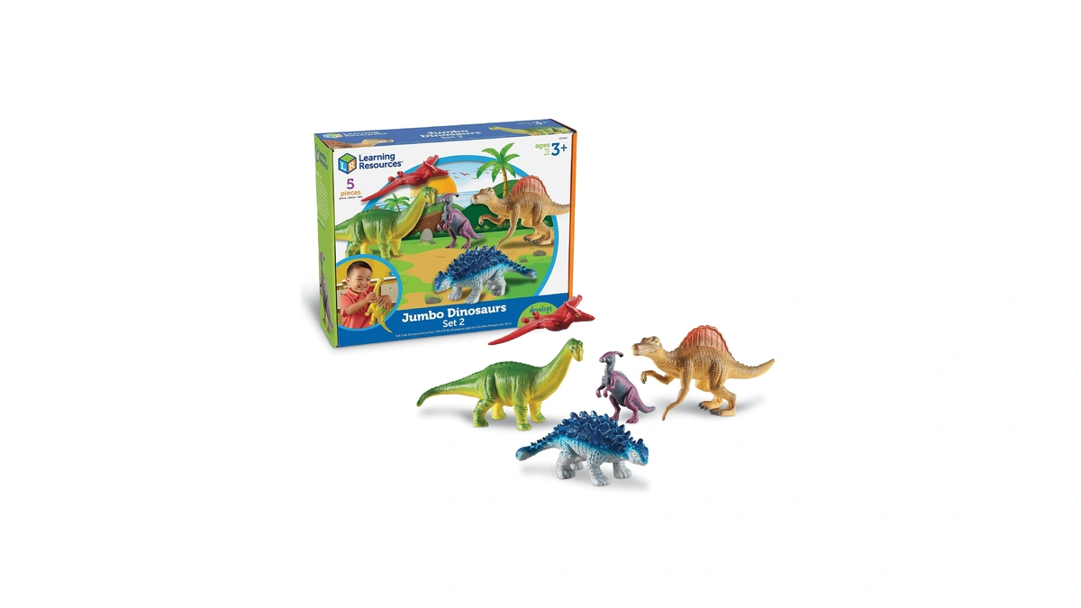Learning Resources Jumbo Dinosaurs Expanded Set - Toddler Montessori Toys,