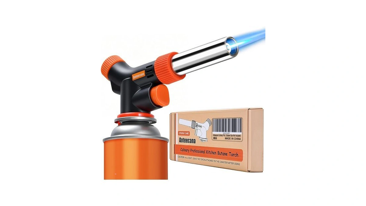 Anteecana Culinary Professional Kitchen Cooking Torch, Upgrade Butane Torch For