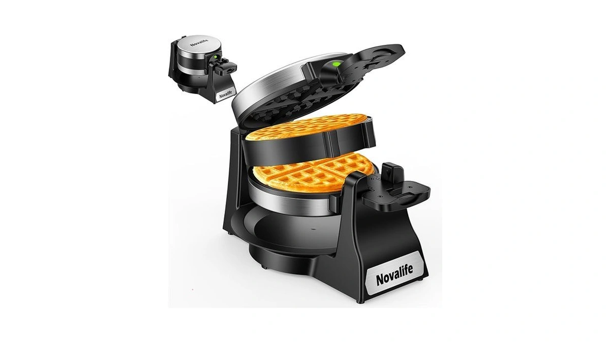 Waffle Maker, 1400w Belgian Waffle Maker, Double Waffle Iron 180°