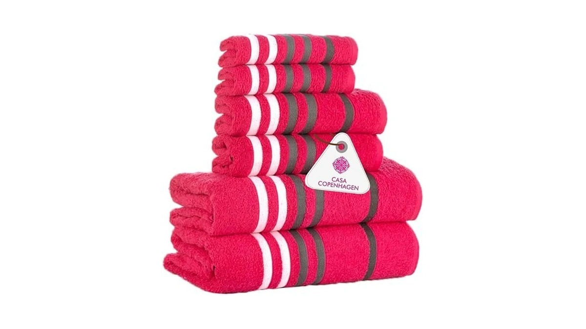 Casa Copenhagen Exotic 6pcs 100% Egyptian Cotton Designer Towels Gift