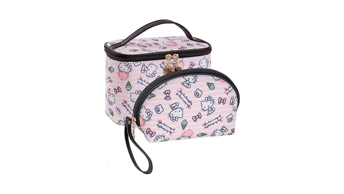 Ambealla Cosmetic Bag Large Makeup Bags Pink Travel Case With