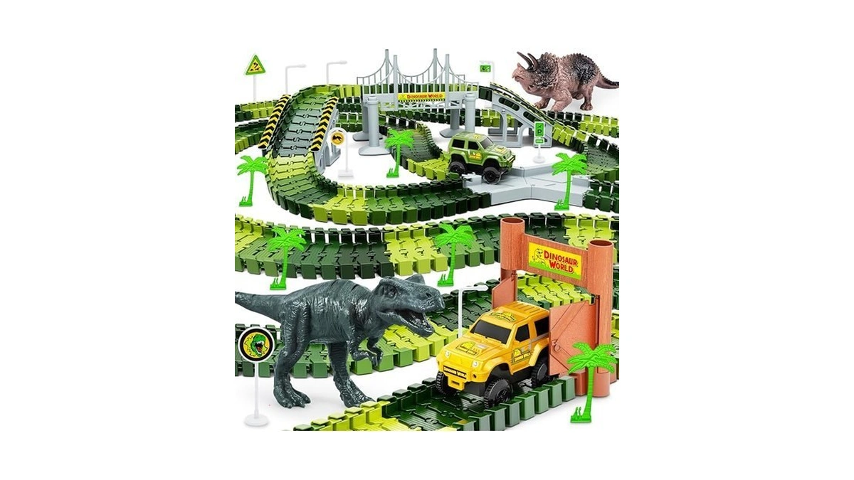 Dinosaur Tracks, 271 Pcs Create A Dinosaur World Road Race