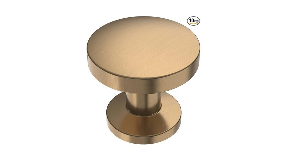 9build 10 Pack Champagne Bronze Cabinet Knobs - 1.2 Inch
