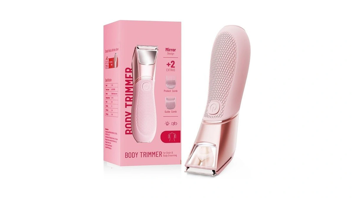 𝟕𝟎%𝐨𝐟𝐟 Rechargeable Bikini Trimmer For Women:body Groomer With Mirror &
