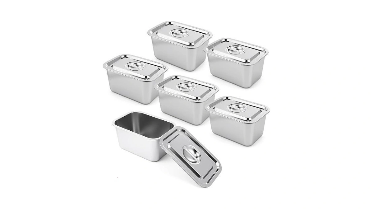 Thenshop 6 Pack Stainless Steel Hotel Pans With Lids 1/3