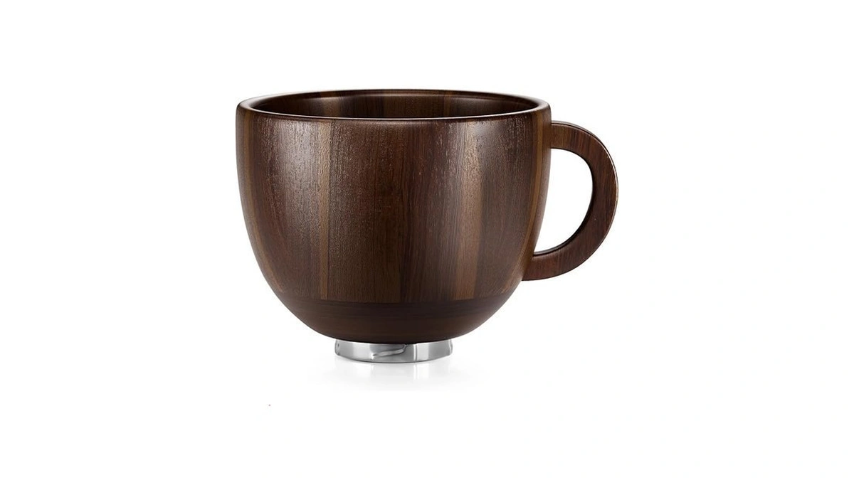 Spaceaid Wooden Bowl With Handle, Kitchen Space Aid Acacia Wood