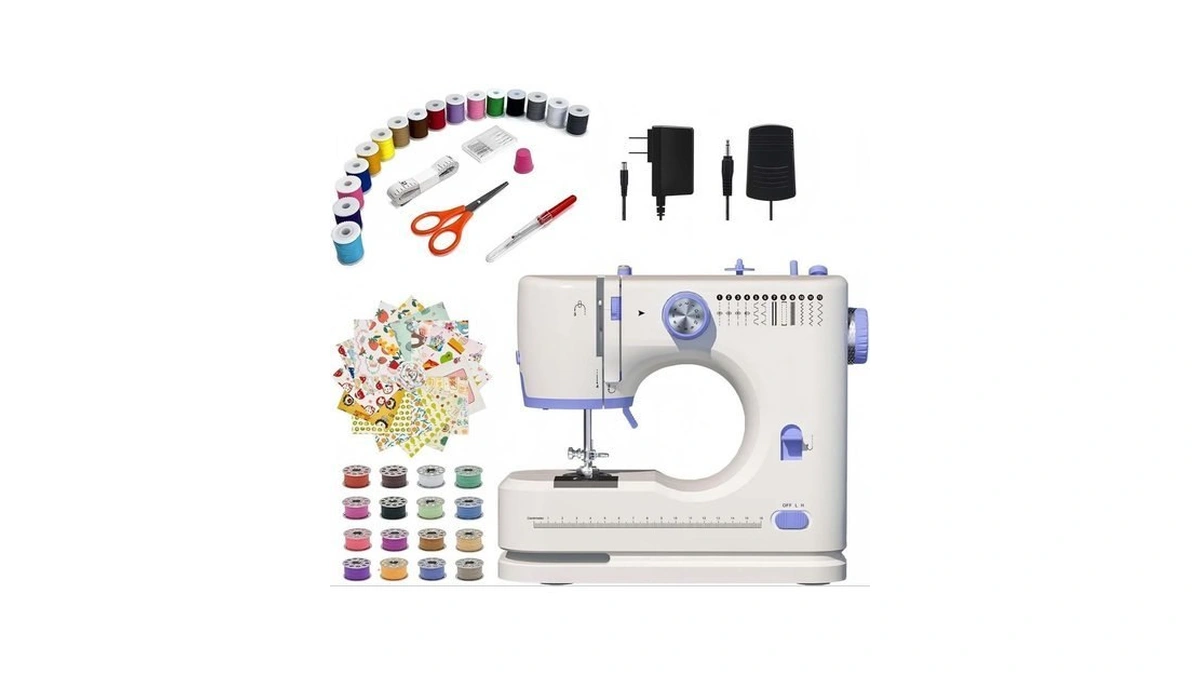 Stoigeld Sewing Machine For Beginners With 20pcs Fabric & 32pcs