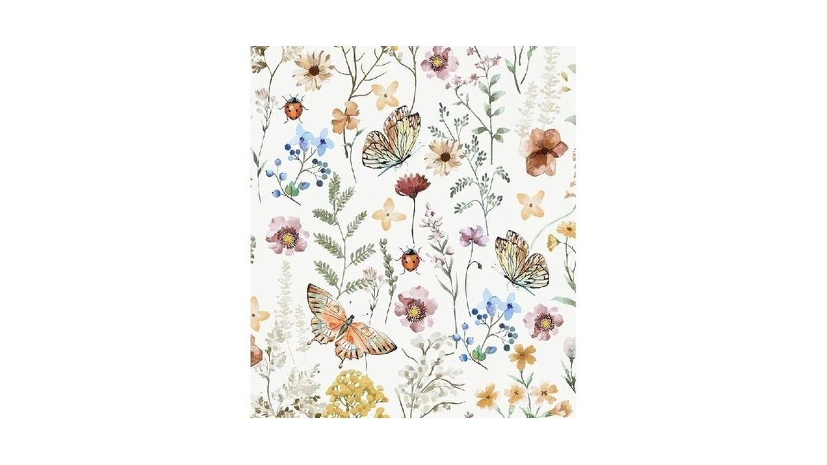 Timeet Peel And Stick Wallpaper Boho Floral Contact Paper Multicolor