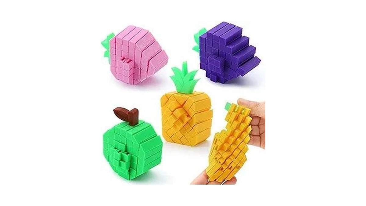 Joyin 4 Pcs 3d Printed Fruit Fidget Toys, Make A