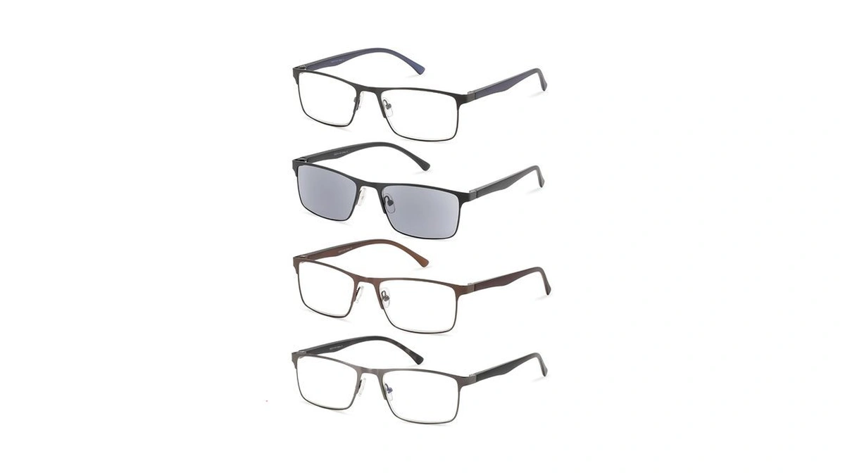 Efe Men’s Blue Light Blocking Readers +2.0, Lightweight Frame Reading