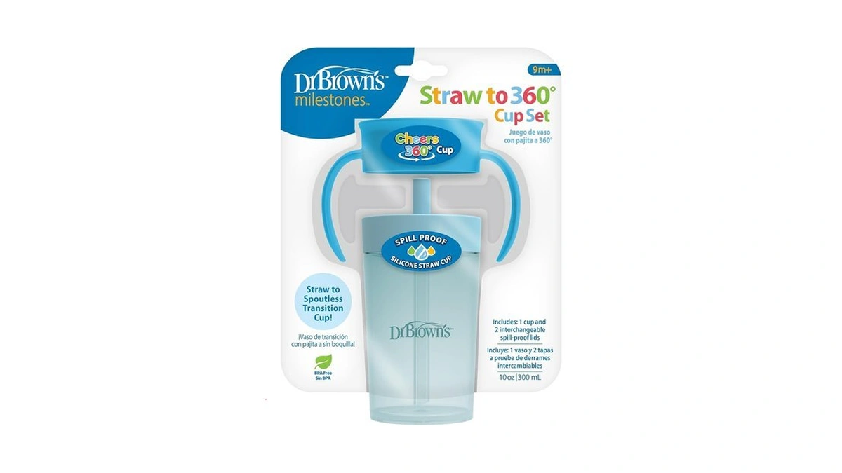 Dr. Brown's Milestones Straw To 360 Convertible Toddler Training Cup