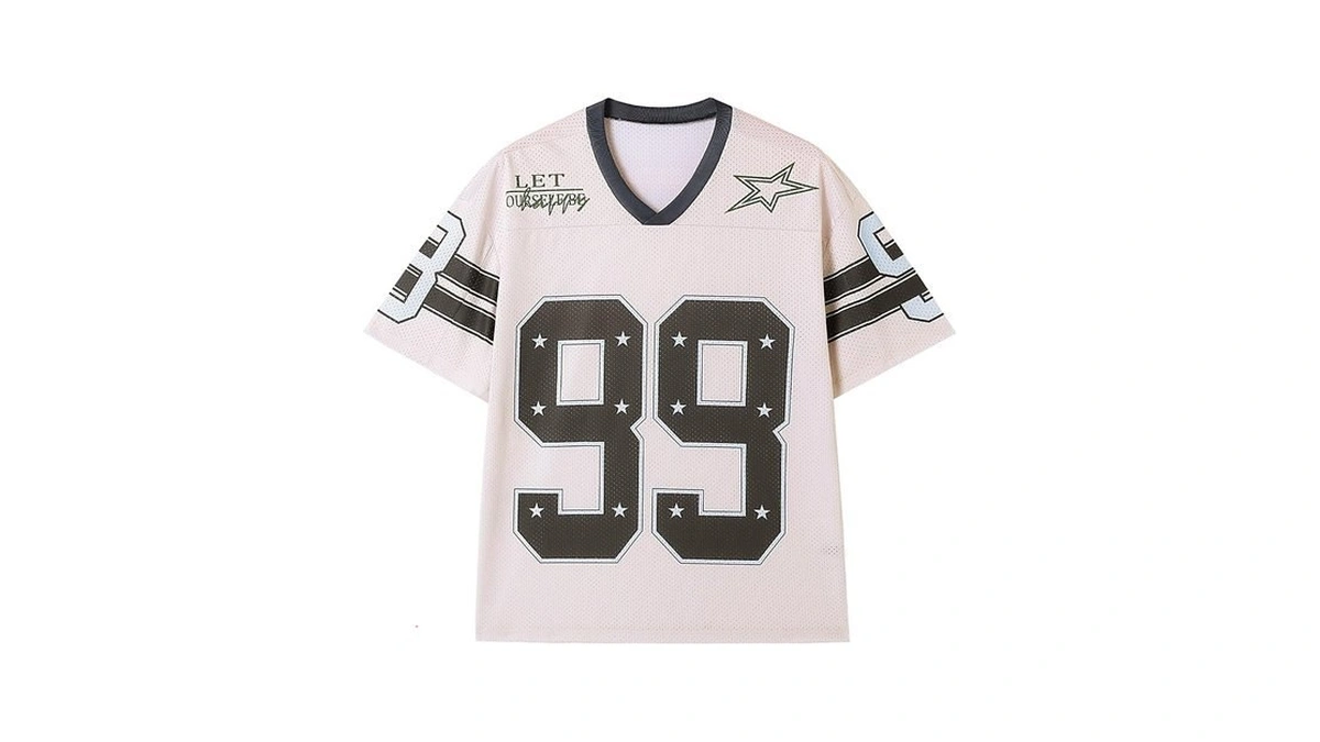 Tisfeer Mens Jersey Shirts V Neck Graphic Tees Oversized Tshirts