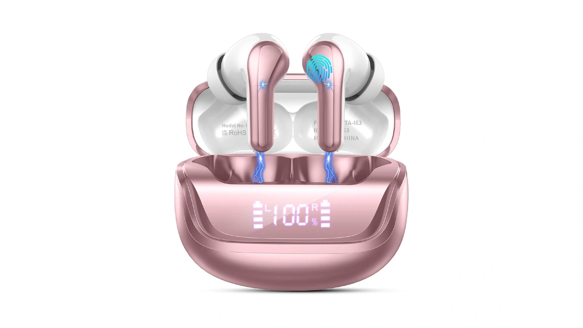 Wireless Earbuds, Bluetooth 5.4 Headphones, In-ear Earphones With 4 Enc