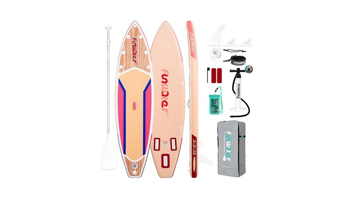 Funwater 10'6Γ33"Γ6" Inflatable Stand Up Paddle Board With Premium Sup