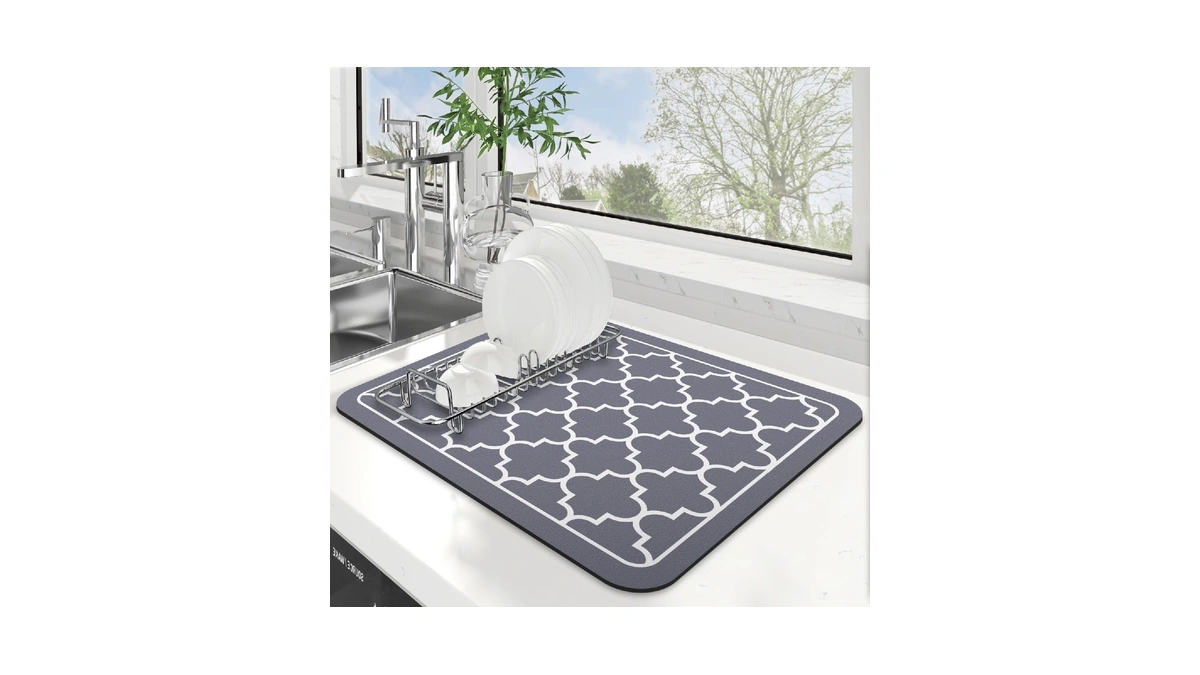 Wiselife Dish Drying Mat Super Absorbent Drying Mat Large Dish