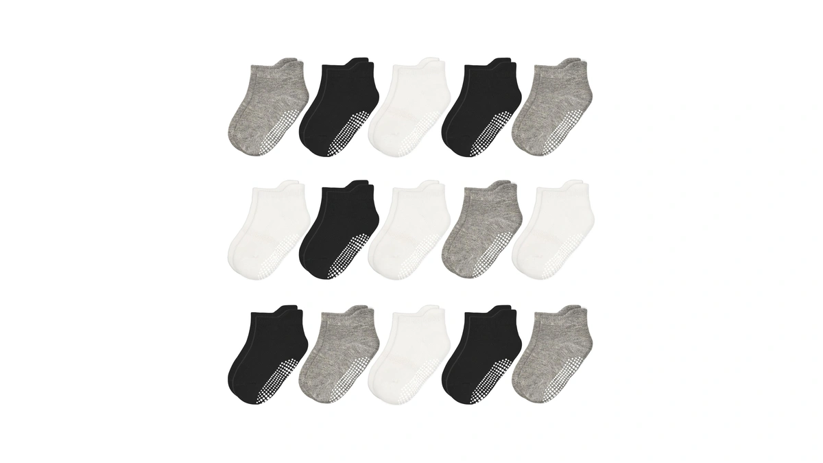 Hycles 15 Pairs Toddler Socks, Kids Grip Socks For 1-3t
