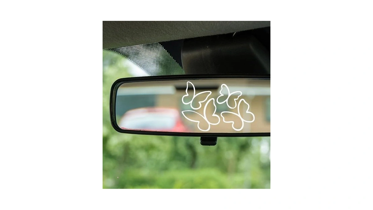 Amazon : Kpfileh Butterfly Car Mirror Stickers, C