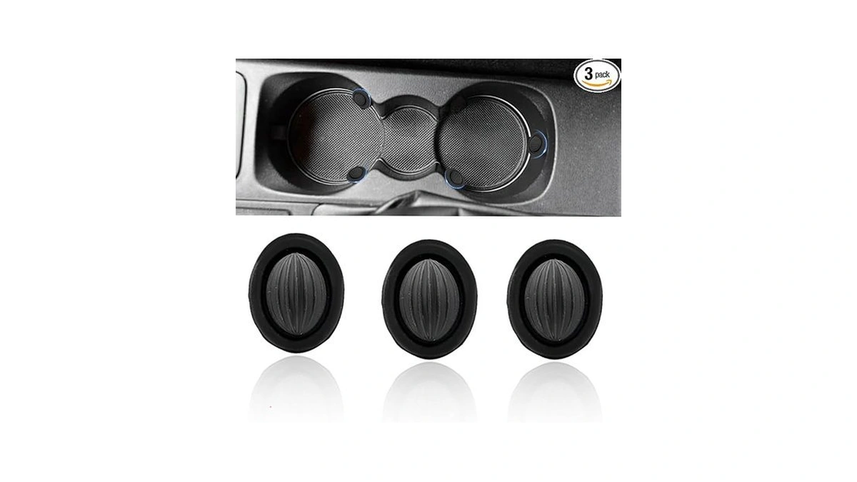 Yorise Car Cup Holder Insert, Self-adhesive Silicone Car Cup Coaster