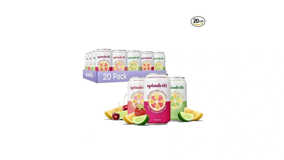 Spindrift Lemonade 3 Flavor Variety 20 Pack,12 Fl Oz (pack
