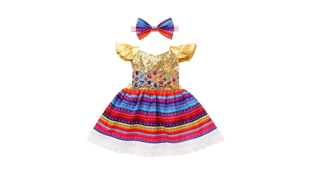 Mexican Dress For Baby Girls Traditional Cinco De Mayo Fiesta