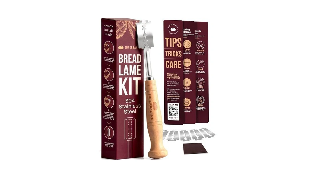 Superbaking Bread Lame - Sourdough Scoring Tool With 5 Extra