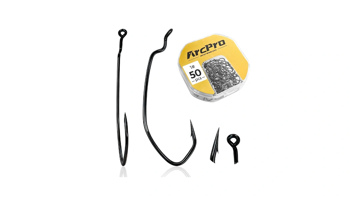 Arcpro Drop Shot Hooks, 50pcs Improve Ewg Worm Hooks, Bass