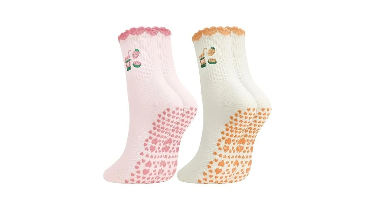 Scenicamp Pilates Grip Socks For Women - 2 Pairs Afternoon