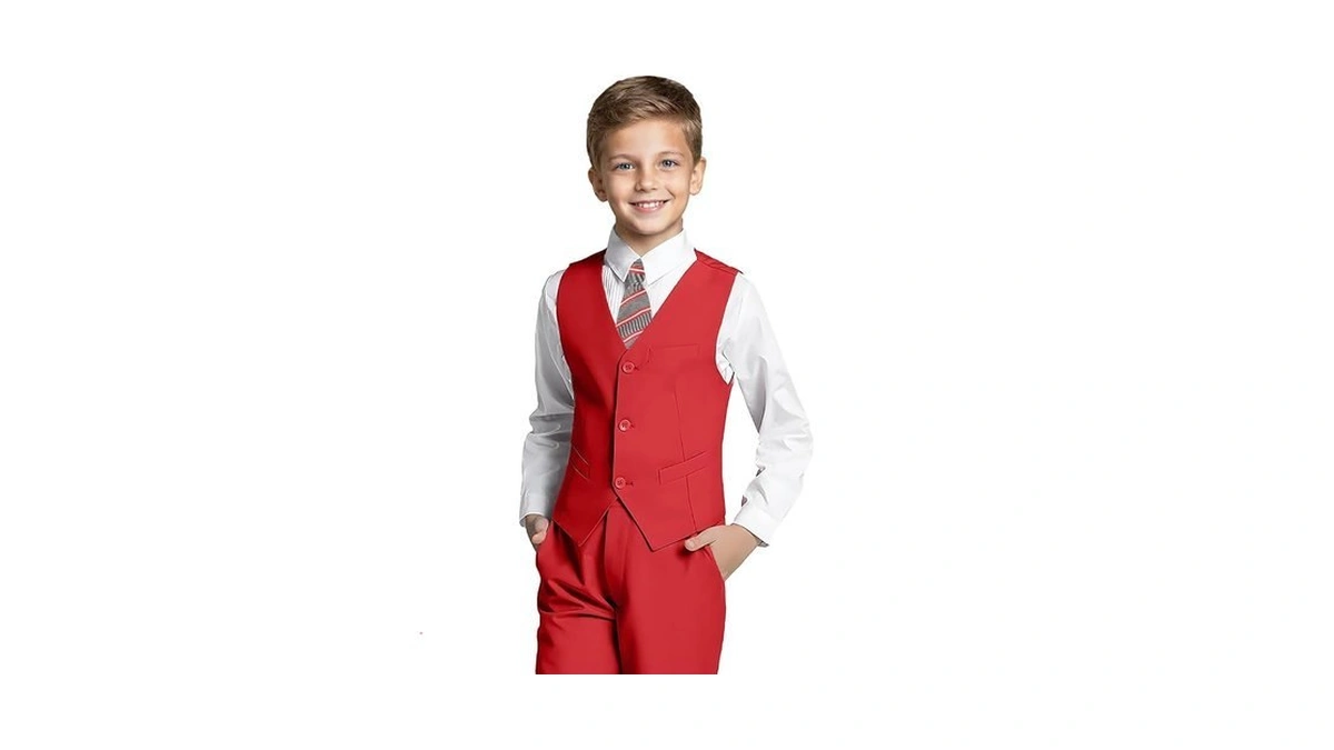 Boys' Formal Suit Set Slim Fit Kids Formal Suits Toddler