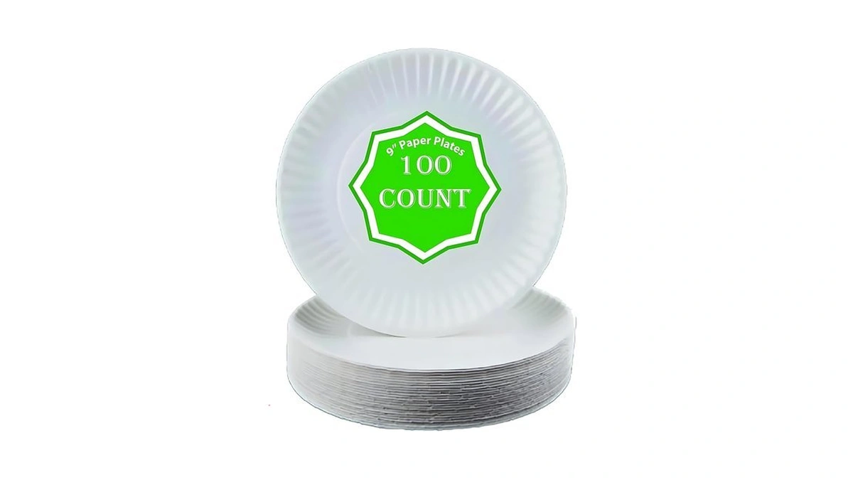 Perfect Stix 9 Inch Paper Plates. Pack Of 100 Count