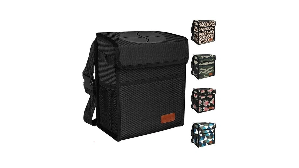 Femuar Leak Proof Car Trash Can With Lid - Waterproof